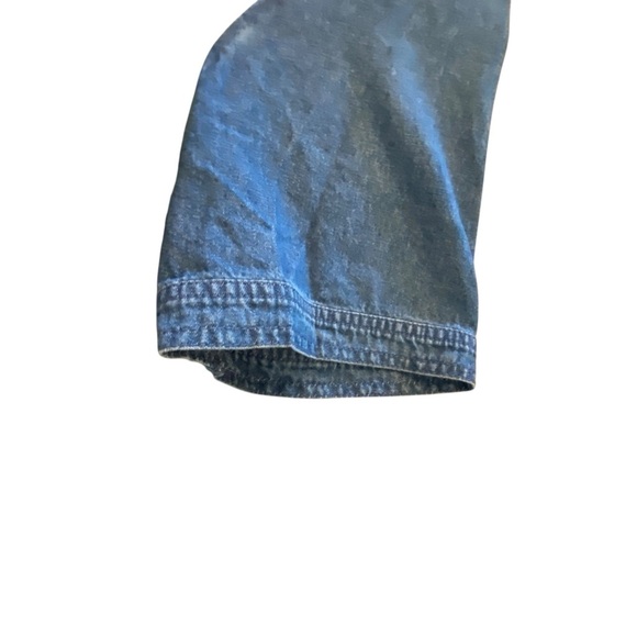 Vintage 90s Country Casuals Embroidered Love Dove Ribbon Denim /jean Maxi Dress - Picture 10 of 12